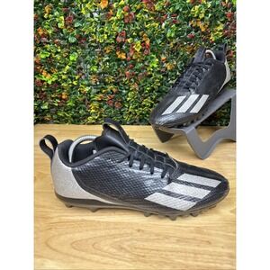 Adidas Adizero Spark Black & Gray/Silver Football Cleats Shoes‎ GV9085 Mens 9